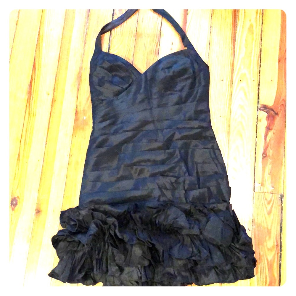 black mini cocktail dress